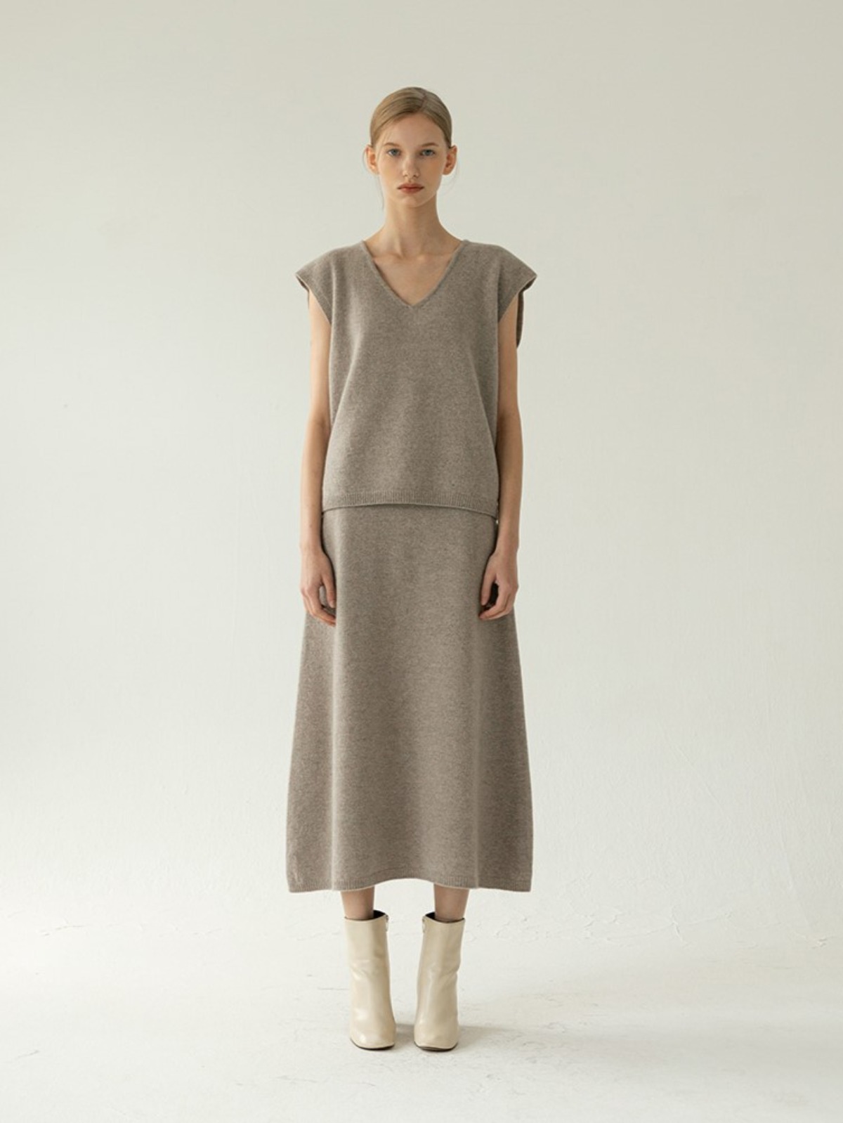 Whole Garment Alpaca Merino Wool Verk Knit Skirt