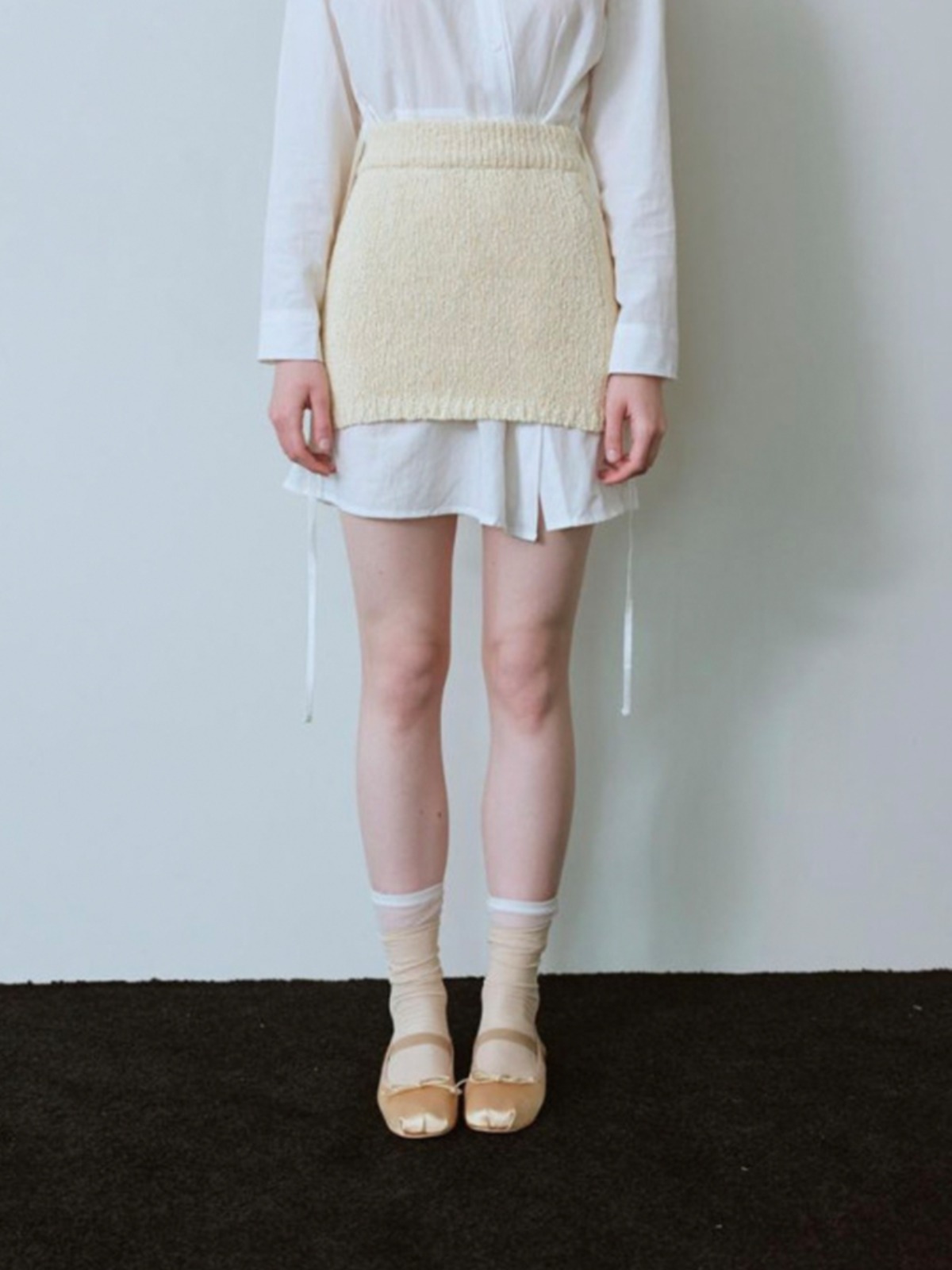 Mila cotton-knit miniskirt