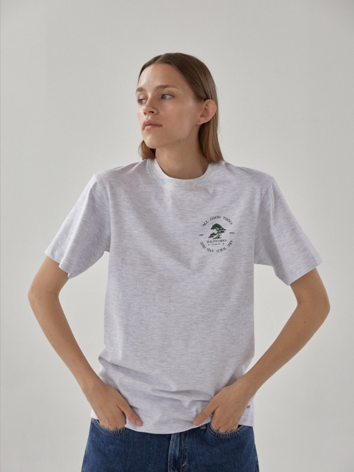 Pine Ridge Field Graphic Cotton T-Shirt