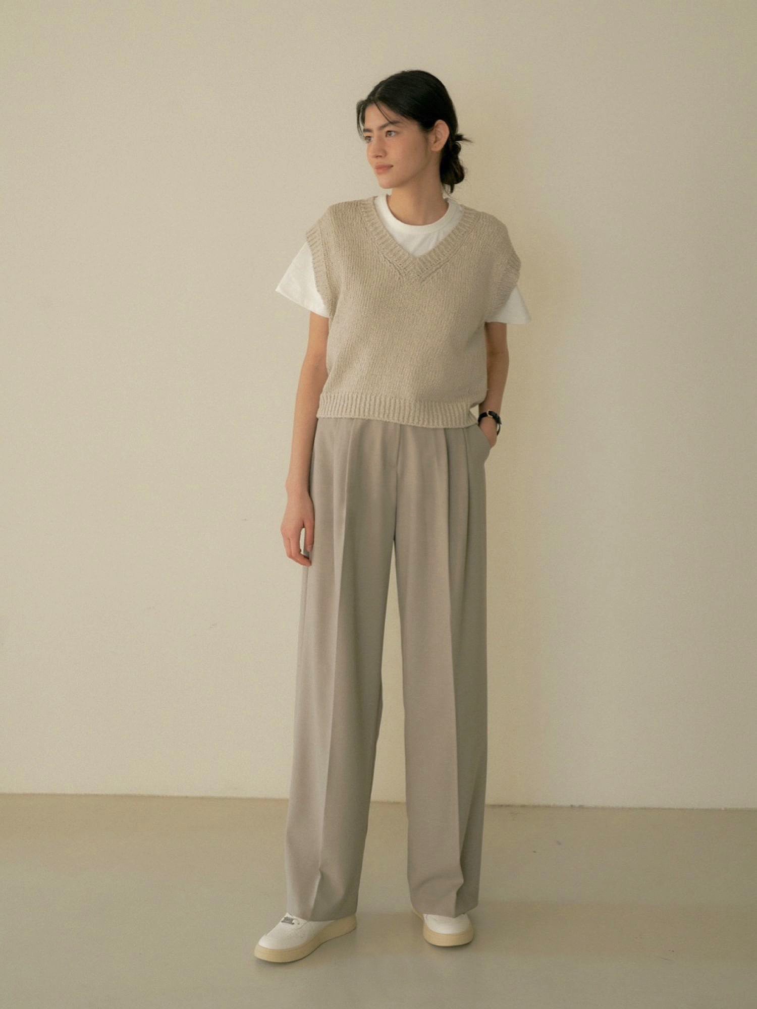 Urban Cotton Layered Crop Knit Vest